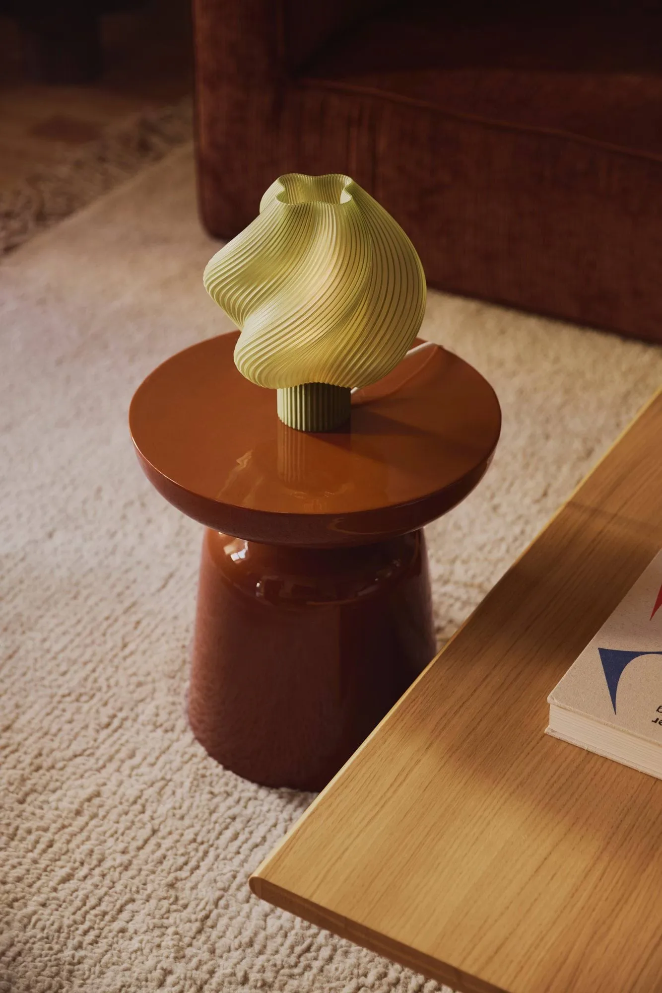 Soft Serve table lamp, Olive, Regular, 26 cm Crème Atelier