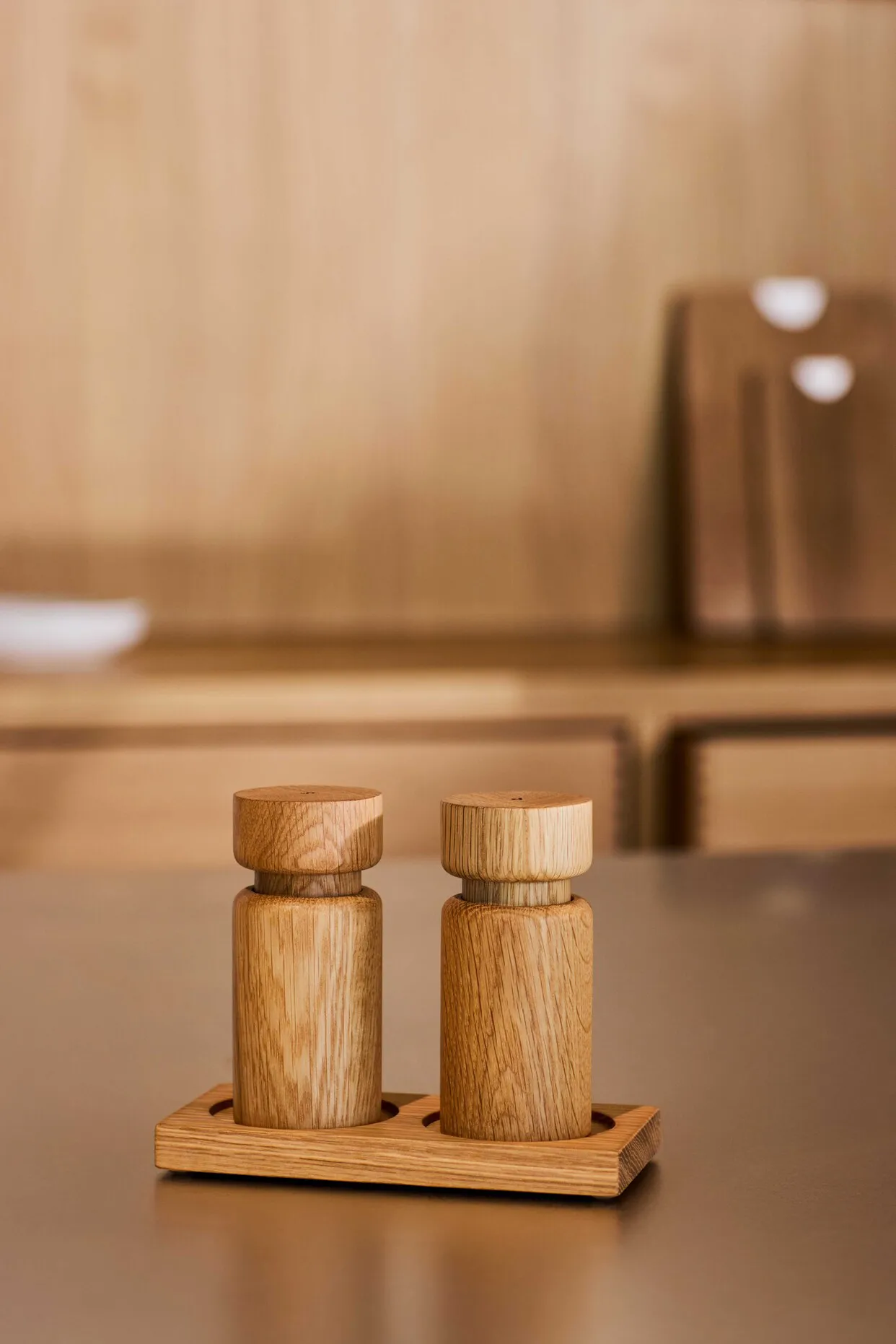 Helsinki salt and pepper mill set, Oak, mini, 2 pieces Crushgrind