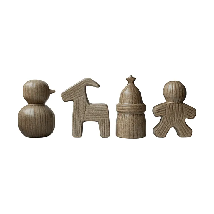 Christmas train Christmas decoration 4 pieces - Beige - DBKD