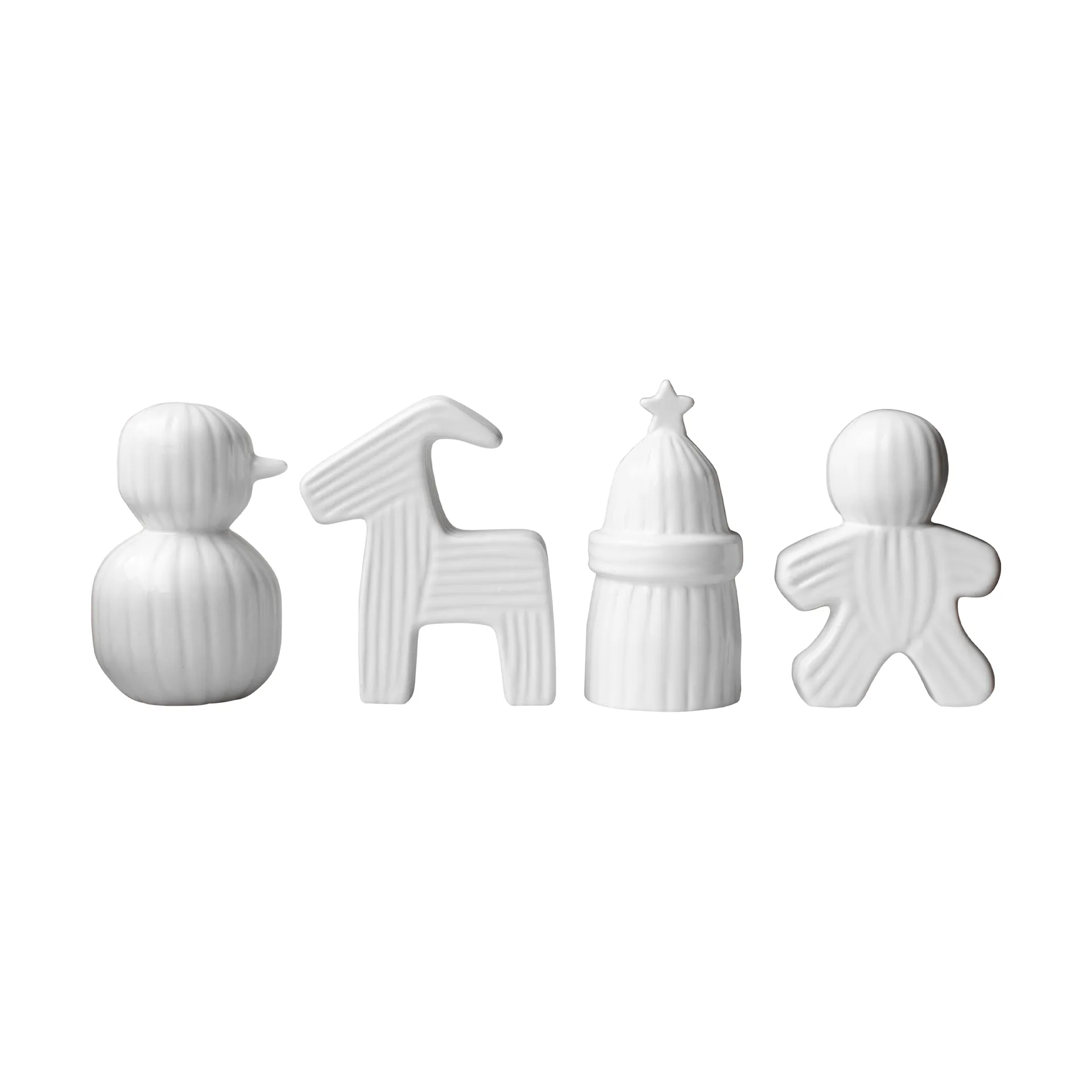 Christmas train Christmas decoration 4 pieces, Shiny white DBKD