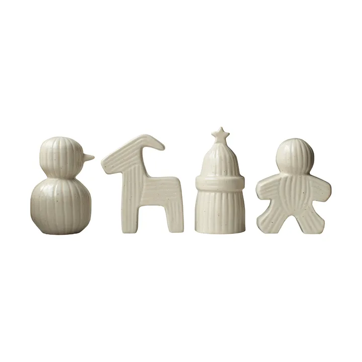 Christmas train Christmas decoration 4 pieces - Vanilla - DBKD