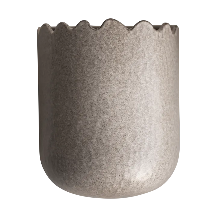 Flowery wall pot 19 cm - Beige - DBKD