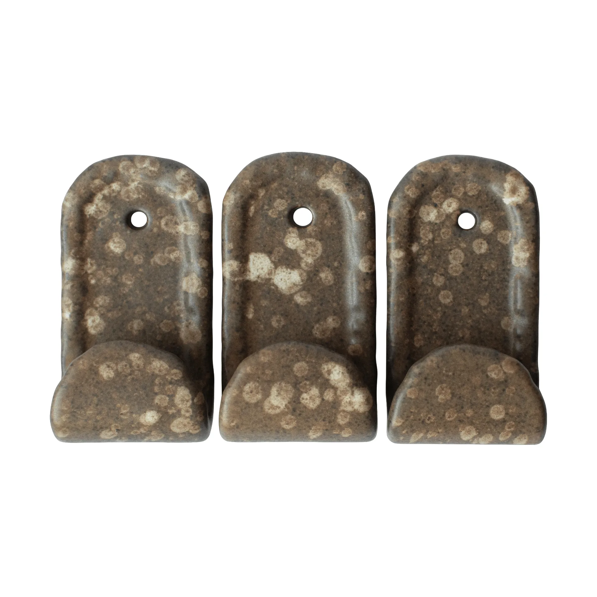 Hook hooks 3-pack, Brown dot DBKD