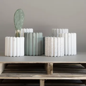 Mist flower pot small Ø19x19 cm - White - DBKD