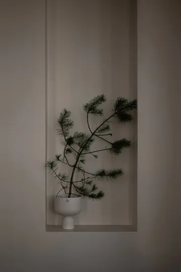 Post flower pot Ø18 cm - White - DBKD
