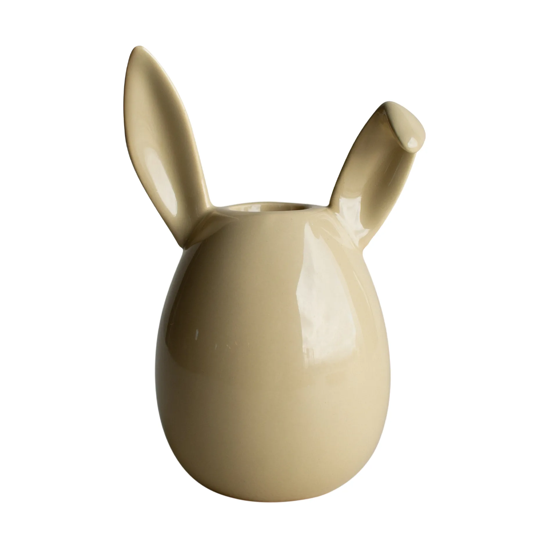Rabbit candlestick 13 cm, Shiny yellow DBKD