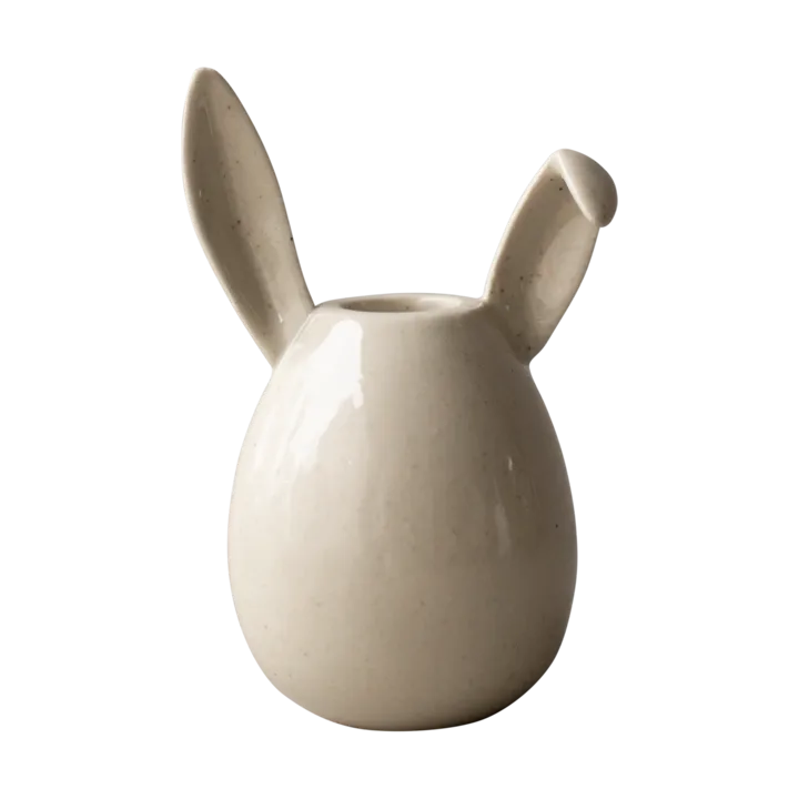 Rabbit candlestick 13 cm - Vanilla - DBKD