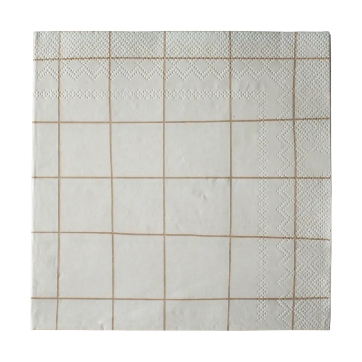Square paper napkin 33x33 cm 20-pack - Cream - DBKD