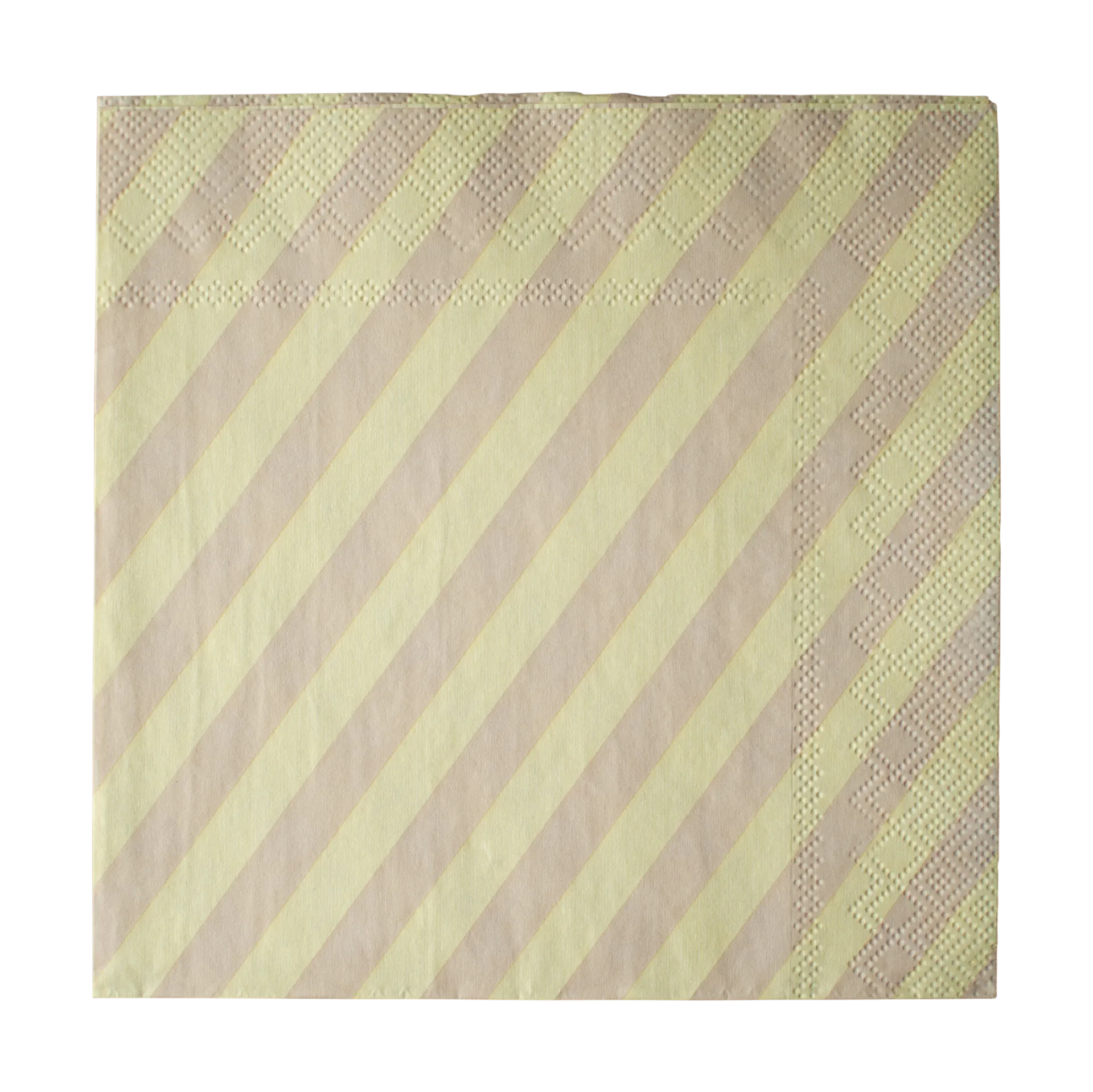 Stripe paper napkin 33x33 cm 20-pack, Yellow DBKD