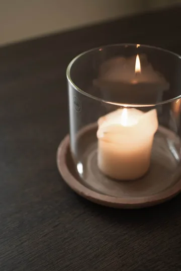 Terra tealight holder - Brown, 15 cm - DBKD