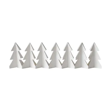 Tree in a row decoration 60 cm - White, 7x60 cm - DBKD