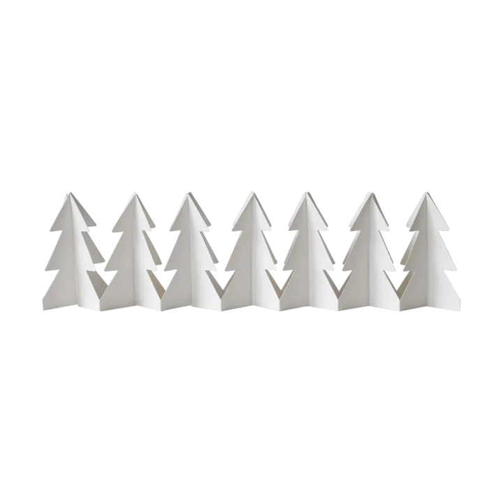 Tree in a row decoration - White, 7x60 cm - DBKD