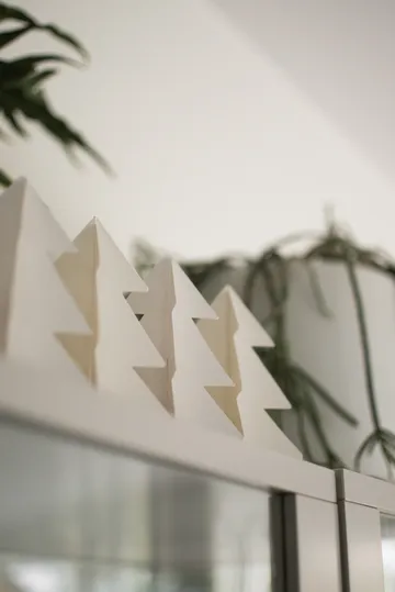 Tree in a row decoration - White, 7x60 cm - DBKD