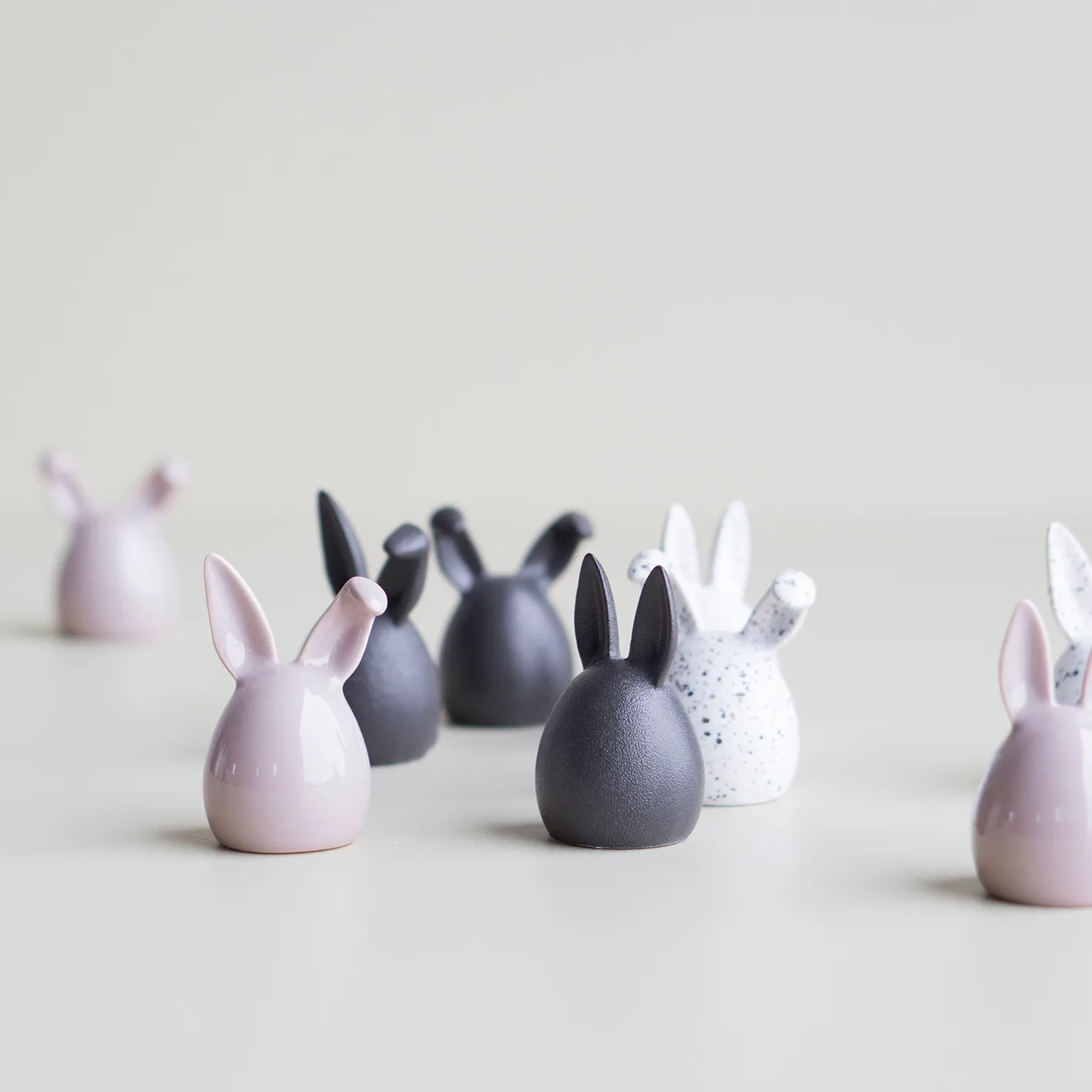 Triplets easter rabbit 3-pack, white dot DBKD