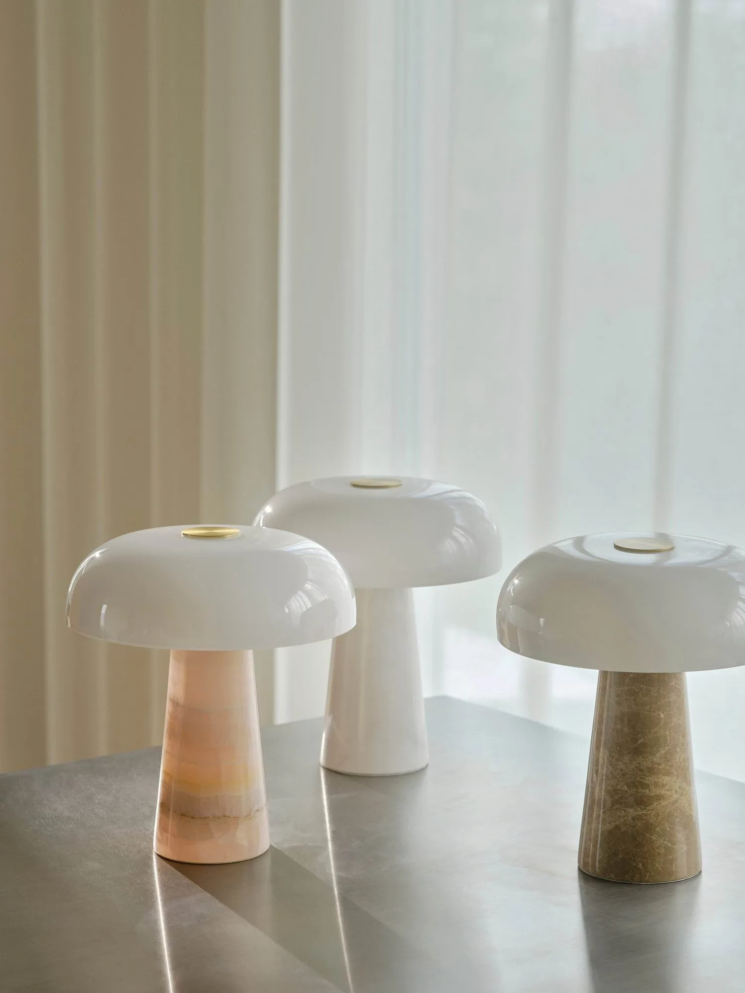 Glossy table lamp, Beige, mini, 24 cm Design For The People