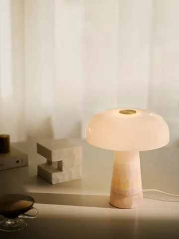 Glossy table lamp - Pink, mini, 24 cm - Design For The People