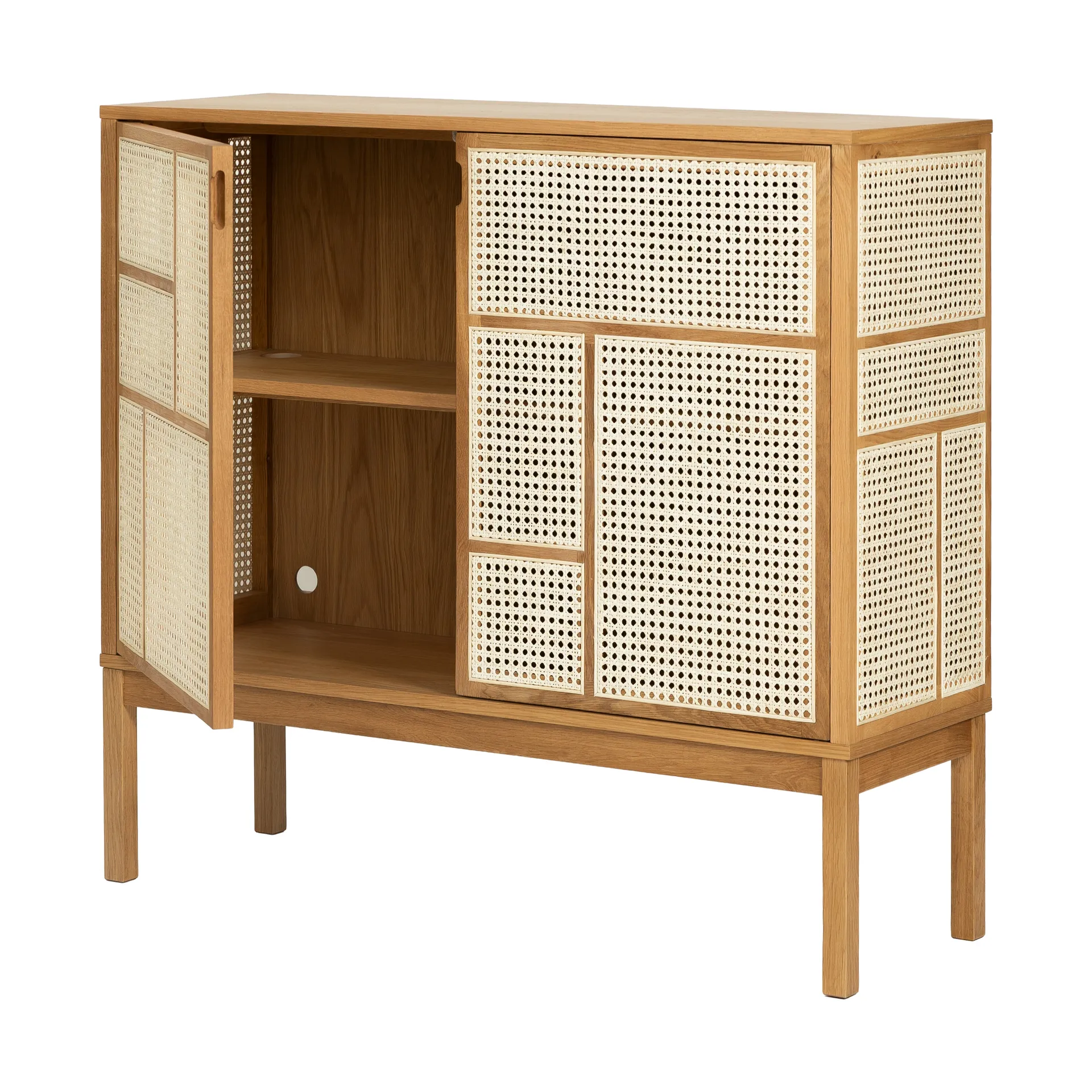 Air side table, Oak, 120x110 cm, with legs Design House Stockholm