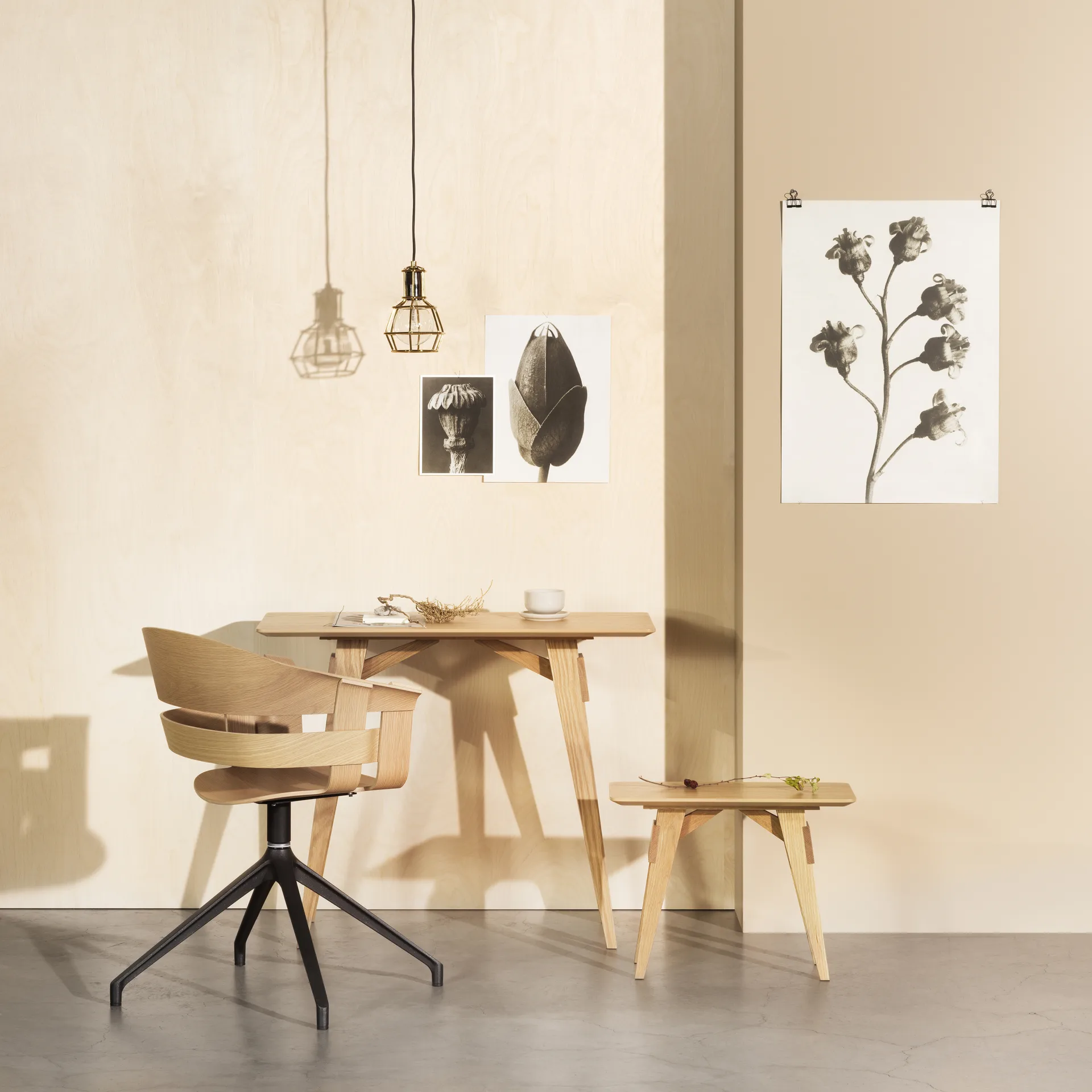Arco side table L, Black Design House Stockholm
