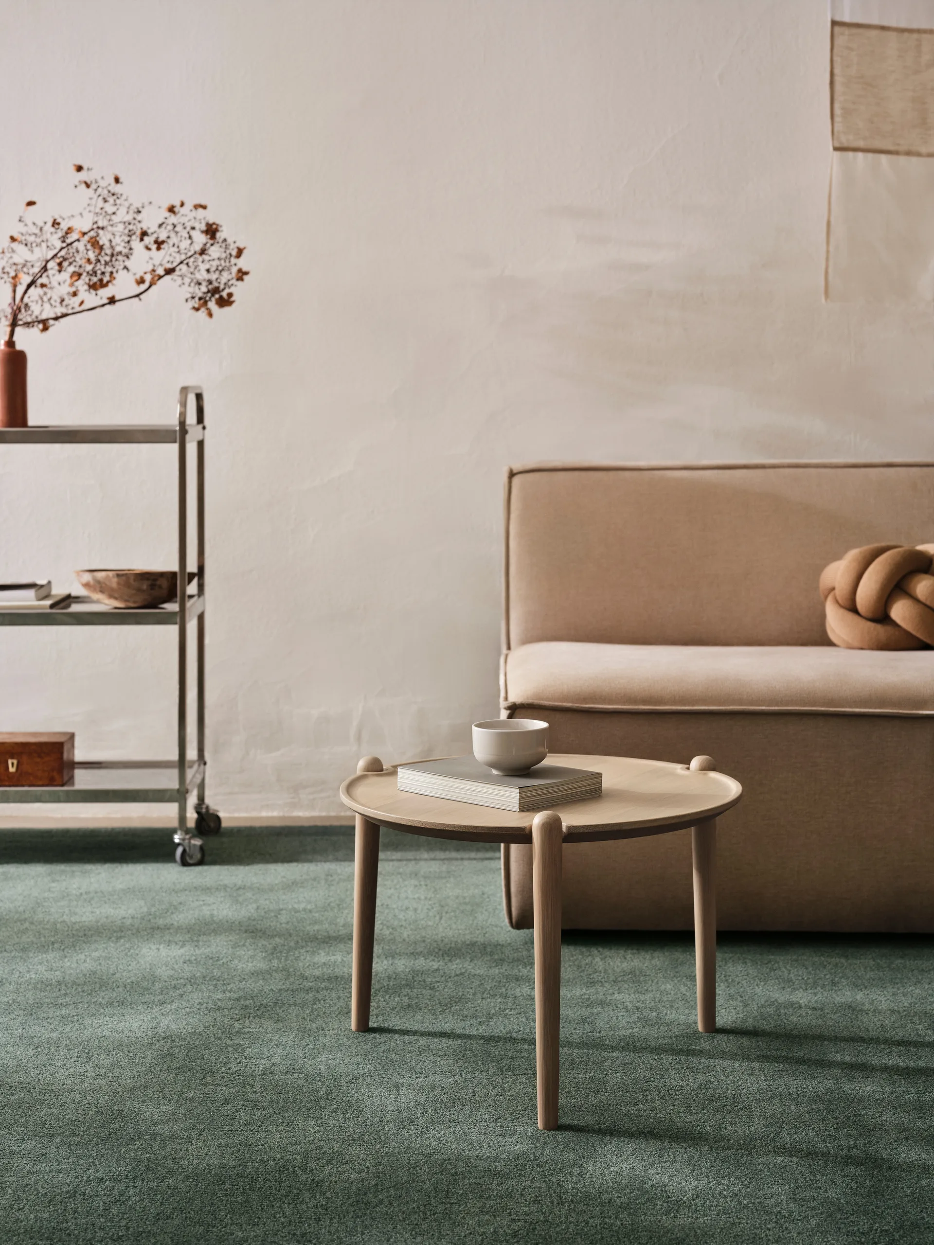 Aria coffee table, Light oak, Ø50x37 cm Design House Stockholm