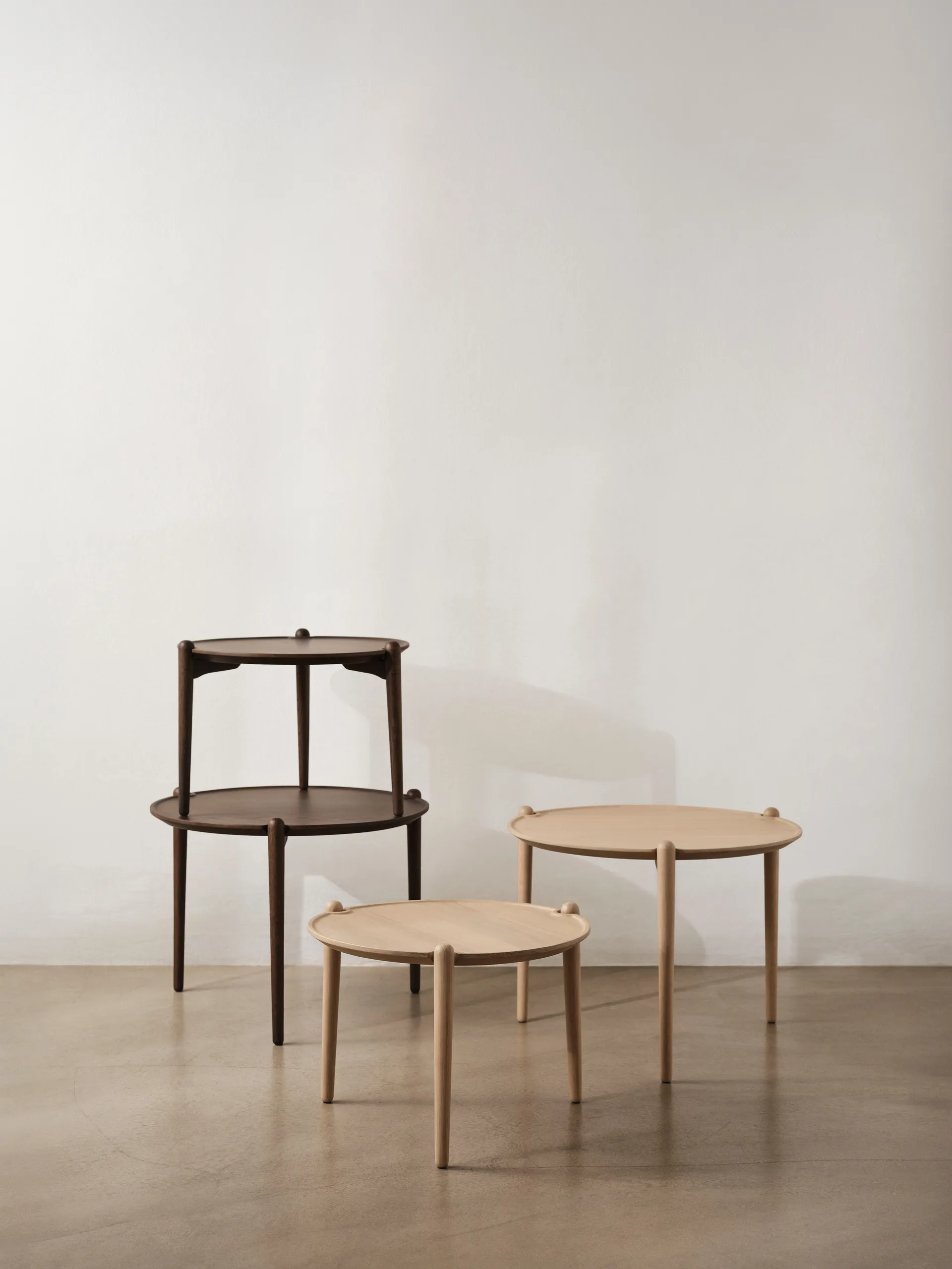 Aria coffee table, Light oak, Ø50x37 cm Design House Stockholm