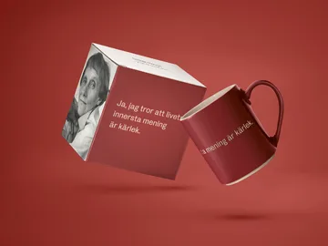 Astrid Lindgren mug, ja, jag tror att livets… - Swedish text - Design House Stockholm