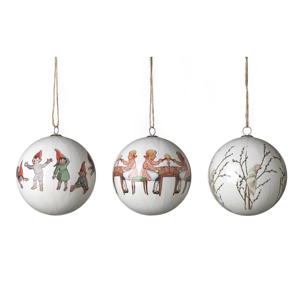 Elsa Beskow Christmas tree ornament 3-pack, Set No. 2 Design House Stockholm