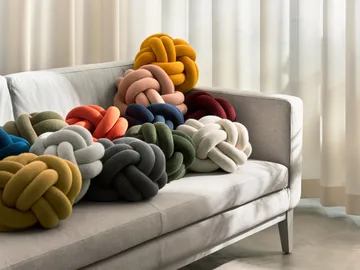 Knot cushion - forest green - Design House Stockholm