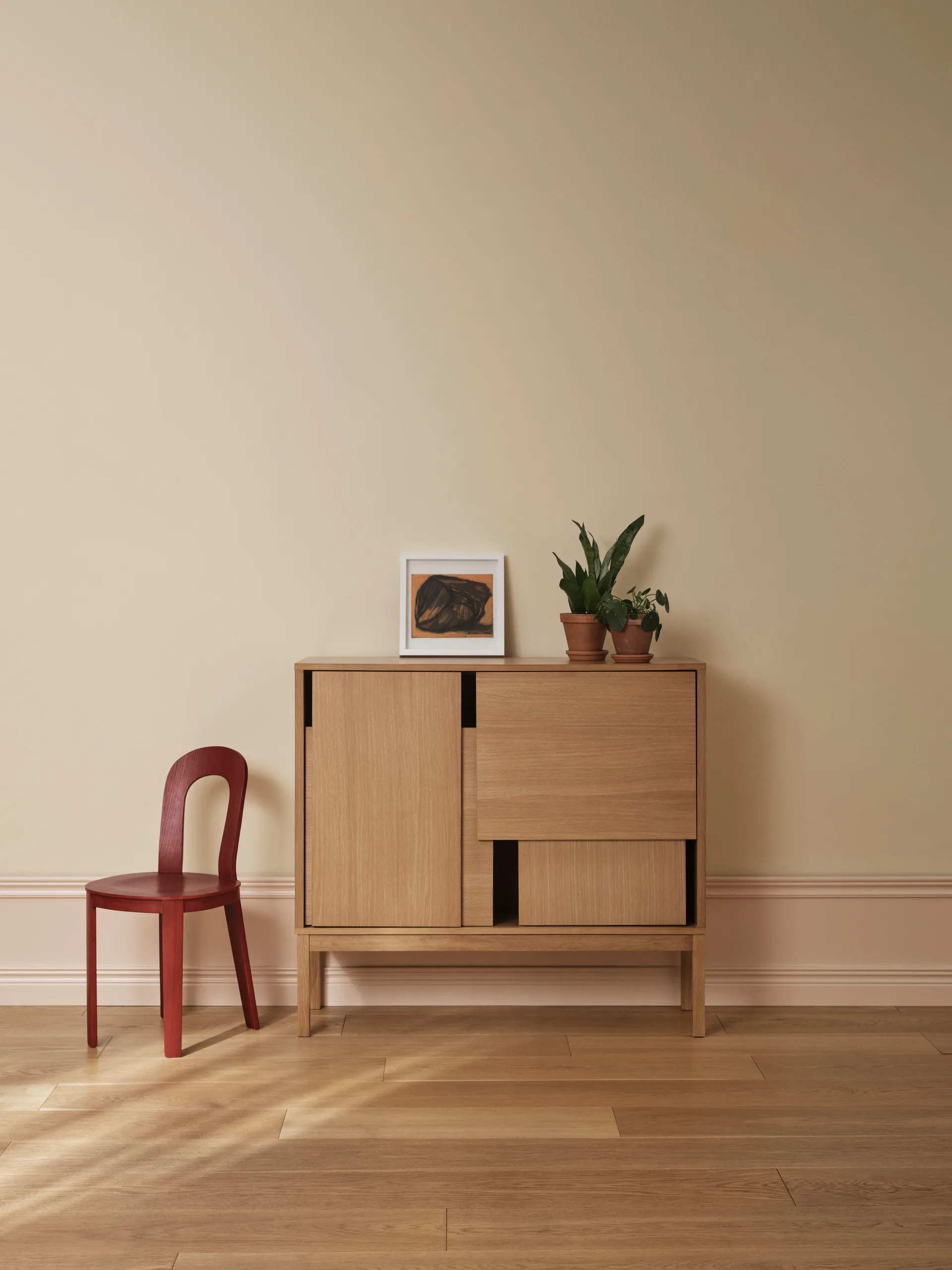 Layer sideboard, Oak, 120x110, with legs Design House Stockholm