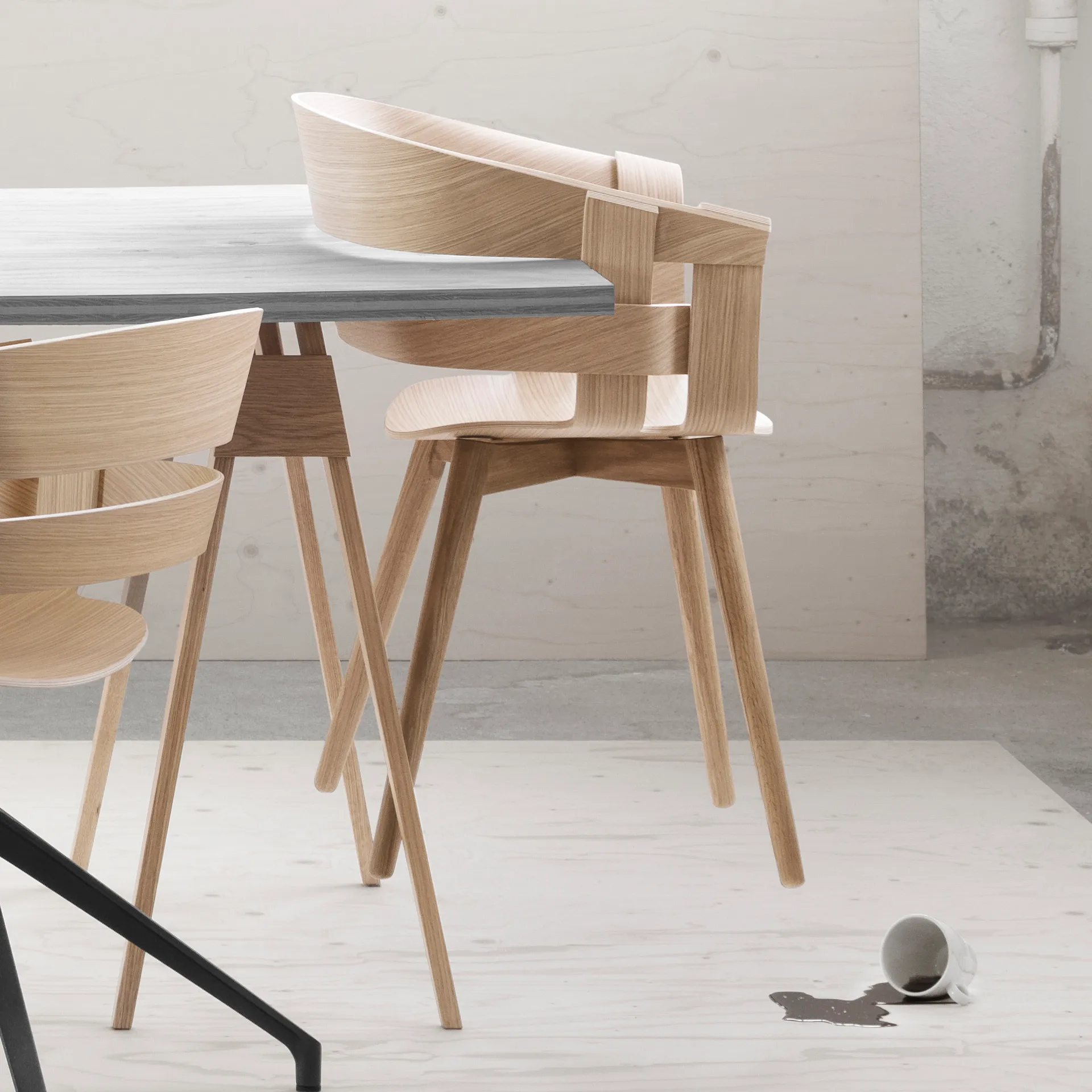 Wick Chair chair, Oak-oak legs Design House Stockholm