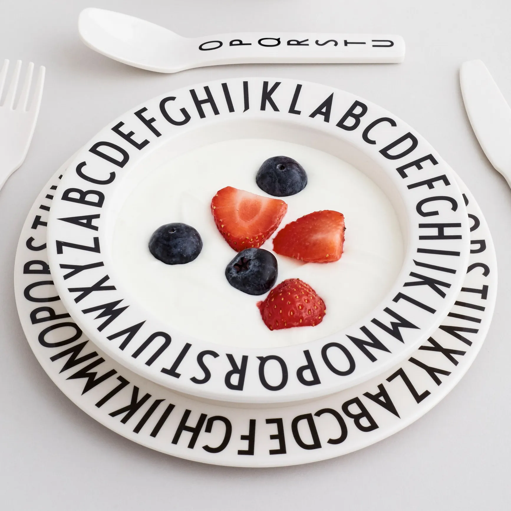 Design Letters Eat & Learn Premium gift set, green-white Design Letters