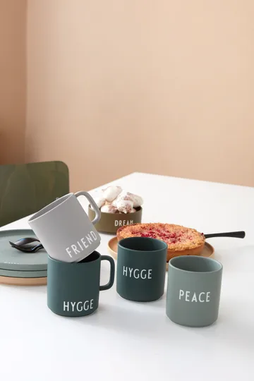Design Letters favourite cup with handle 25 cl - Friend-grey - Design Letters