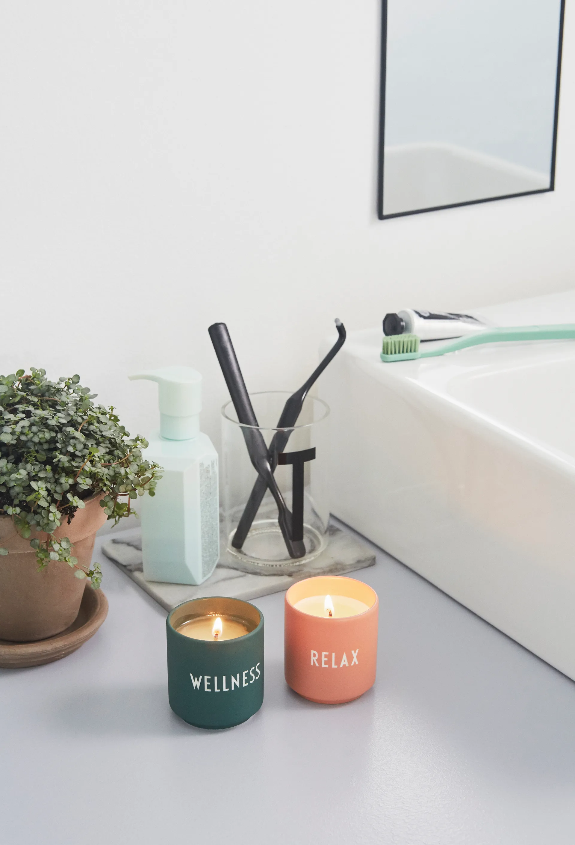 Design Letters scented candle Ø5.5 cm, Relax-nude Design Letters