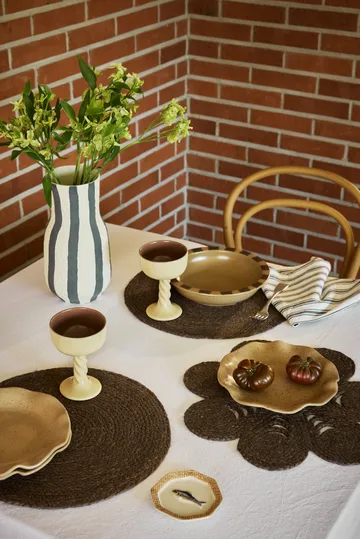 Elin placemat anemone Ø40 cm - Coffee - Dixie