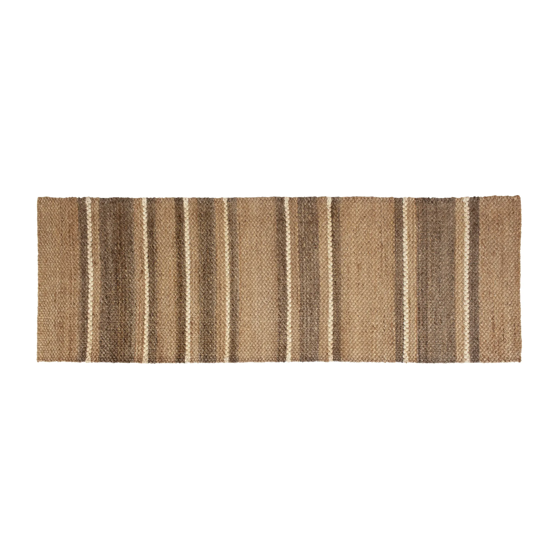 Fanny striped juterug, Natural. 80x250 cm Dixie