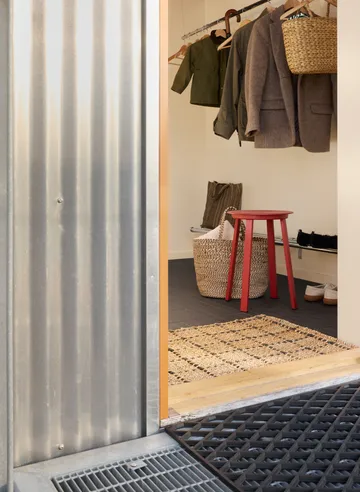 Freja doormat checked 60x90 cm - Natural-dark Grey - Dixie