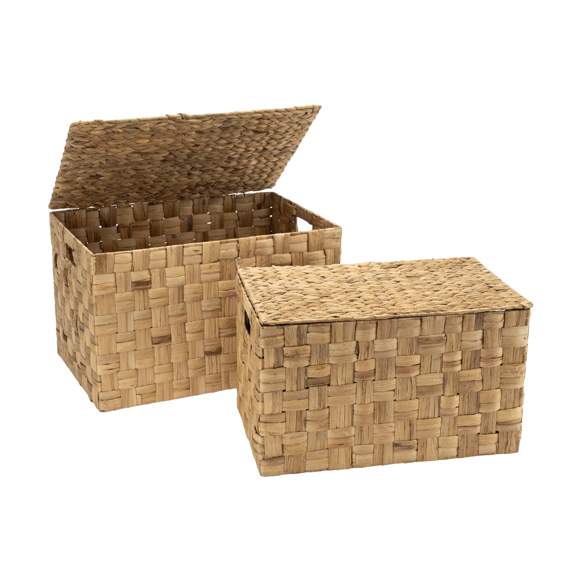 Lily storage with lid, 2 pieces, Water hyercinth Dixie