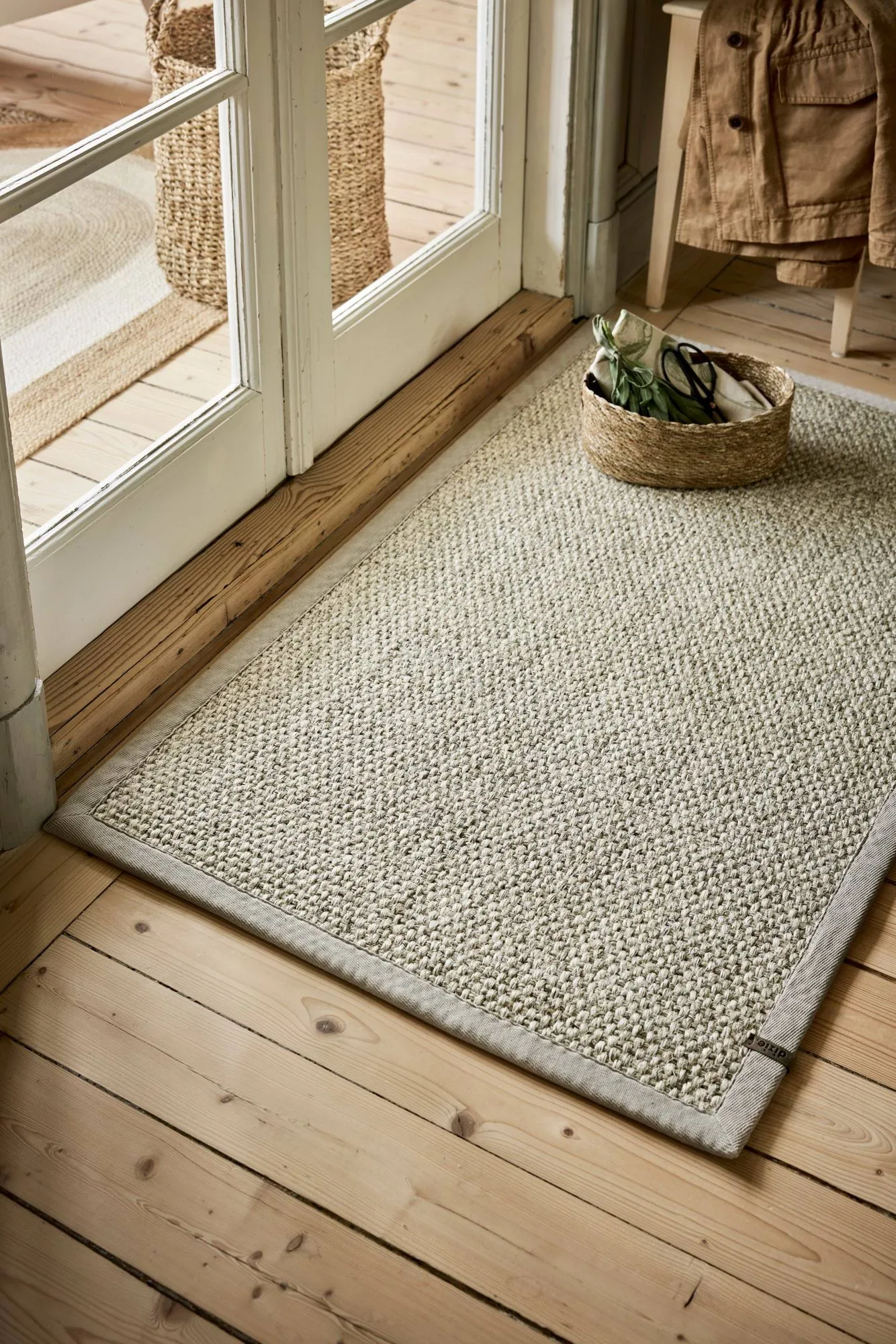 Wilma doormat with border, Marble, 70x120 cm Dixie