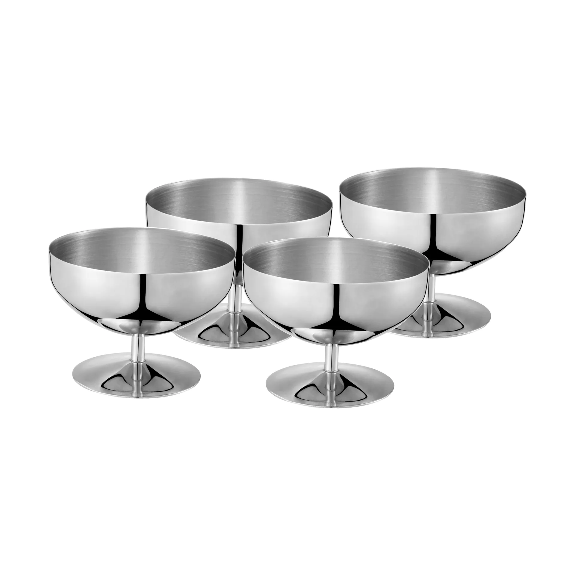 Daysi dessert bowl/ice cream cup, Stainless steel, 4-pack, 25 cl Dorre
