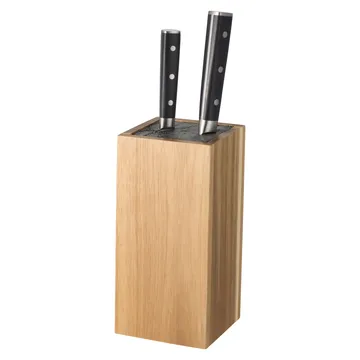 Kini Knife Block square acacia wood - 23.5x10.7x10.7 cm - Dorre