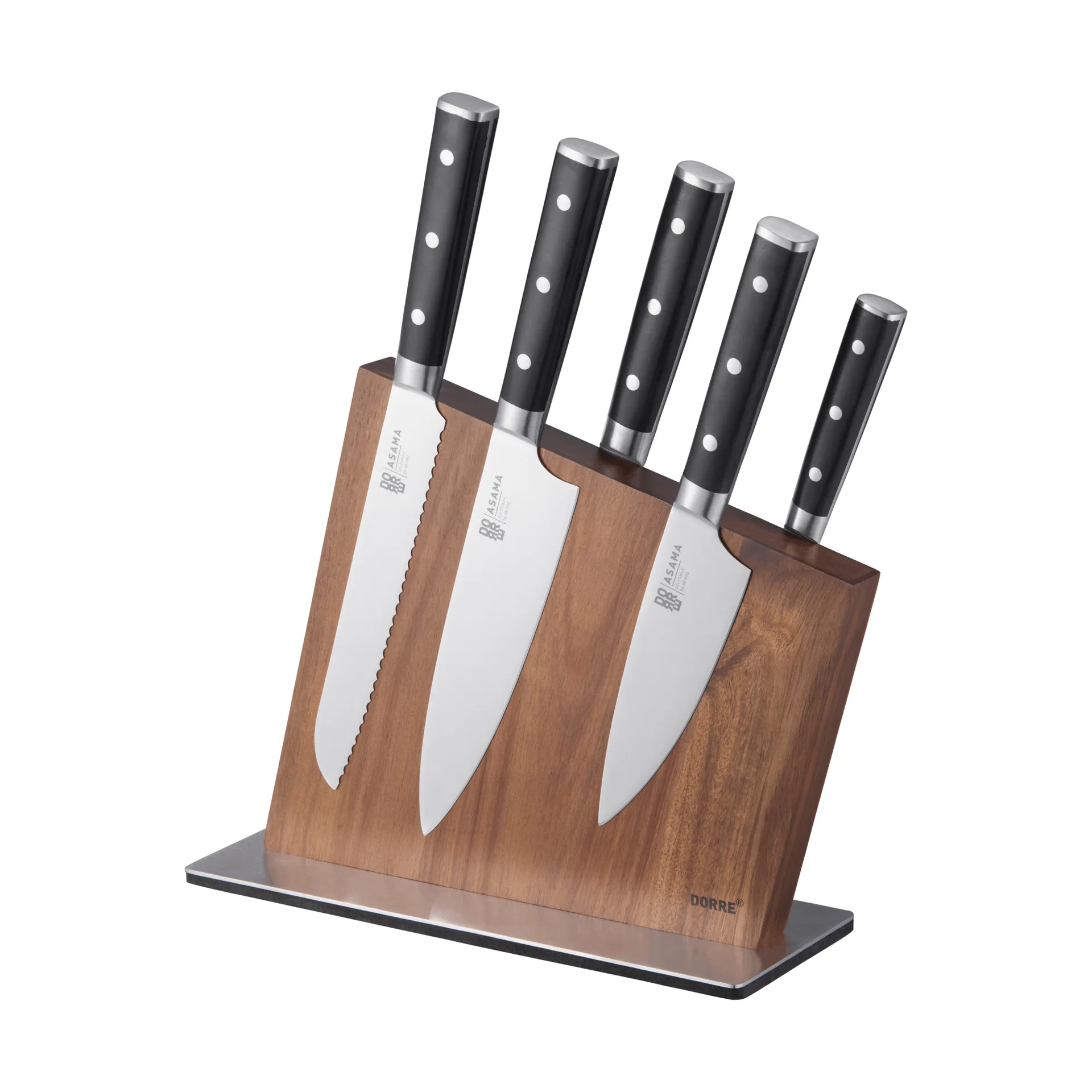 Kitty knife block, Acacia, slanted, 30x23x2.5 cm Dorre
