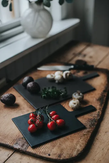 Selda serving and chopping board - Grey wood fibre, 34x19 cm - Dorre