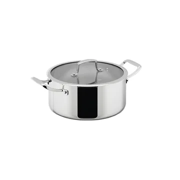 Trivence pot - Stainless steel, glass lid, 5 L - Dorre