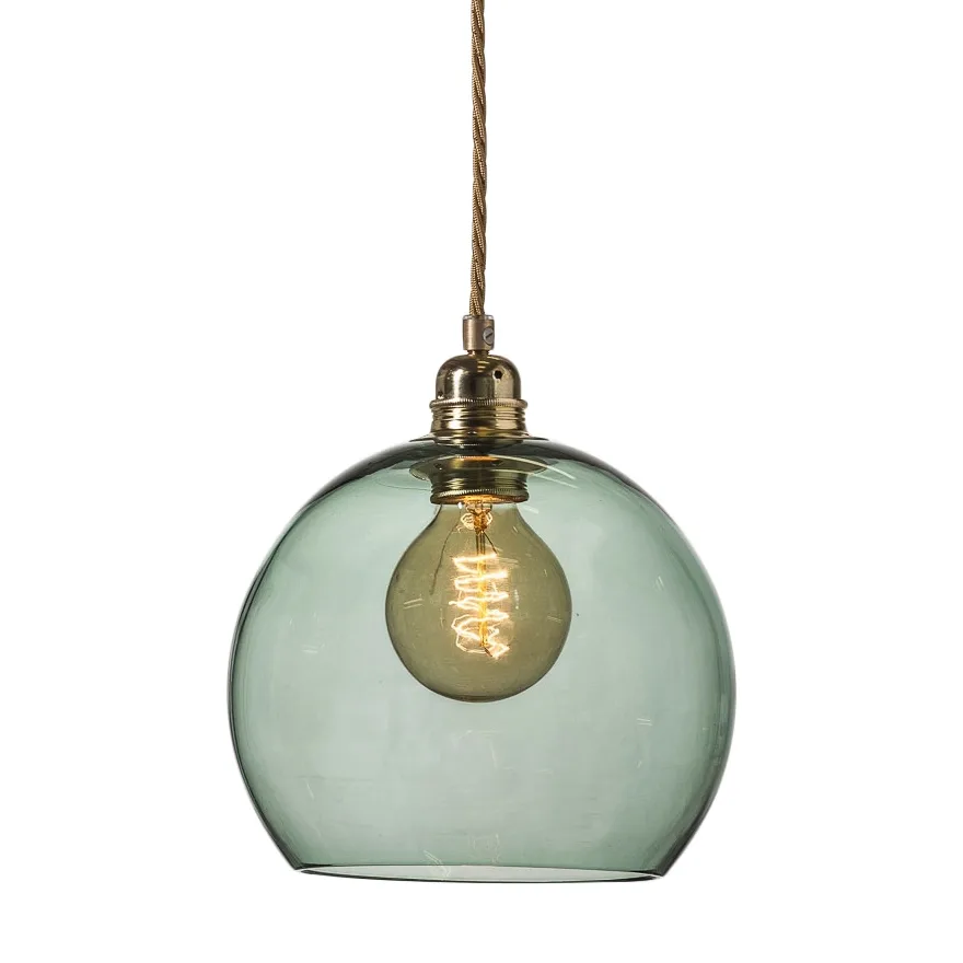 Rowan pendant lamp M, Ø 22 cm, forest green EBB & FLOW