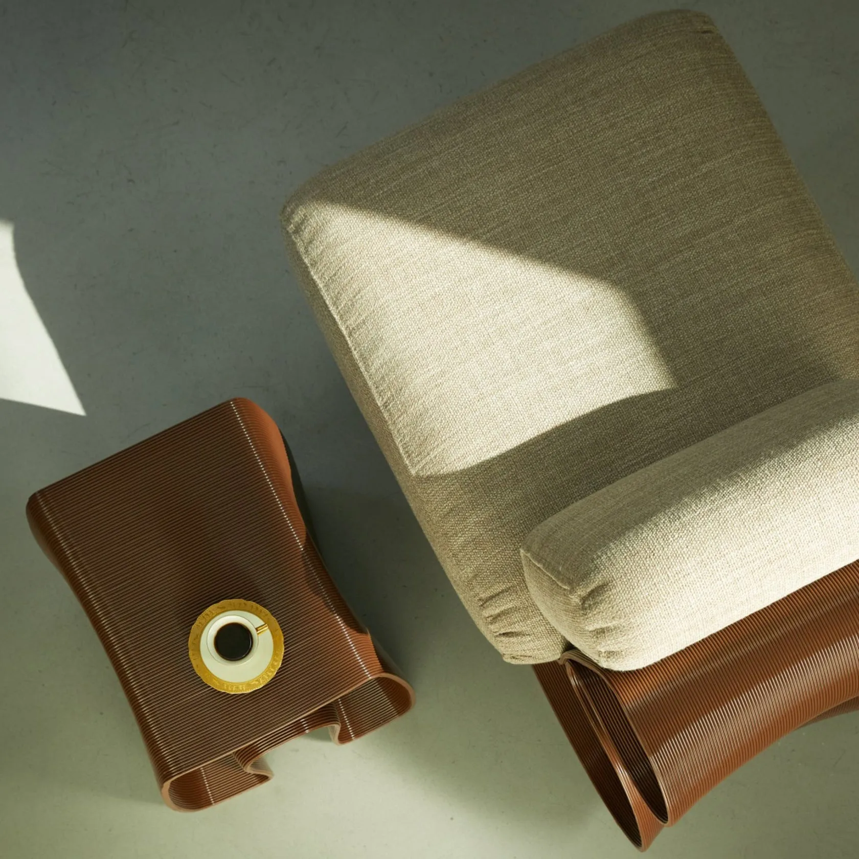 Eel side table 38x40 cm, Chocolate Ekbacken Studios