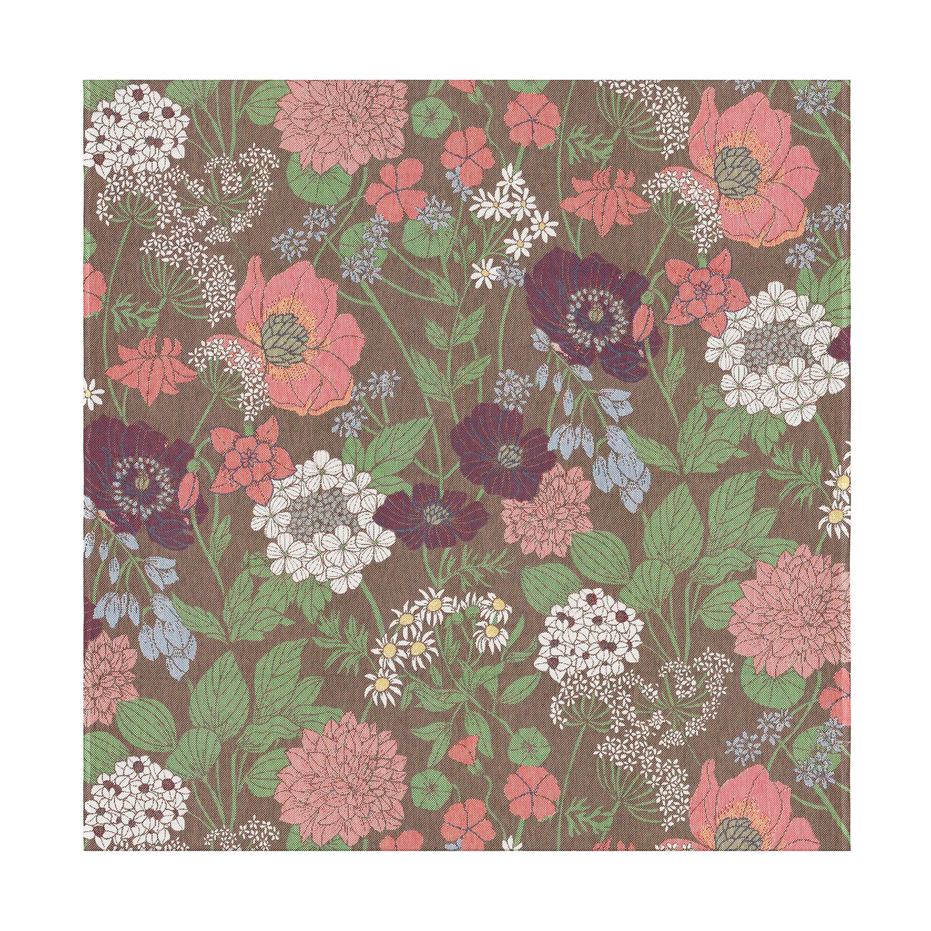 Blomsterfång Tablecloth 145x145 cm, Multi Ekelund Linneväveri