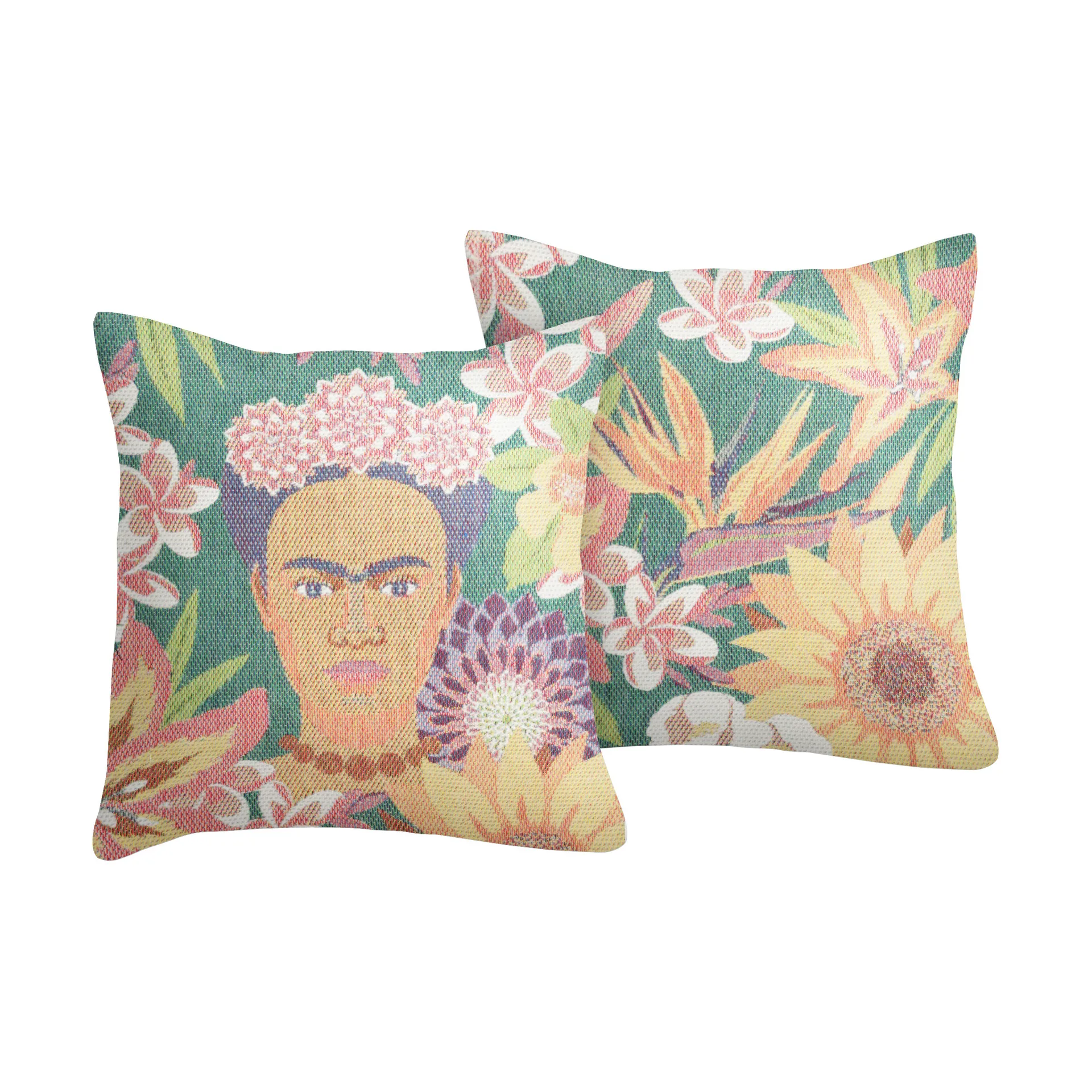 Flores cushion cover 40x40 cm, Multi Ekelund Linneväveri