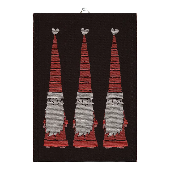 Långtomtar kitchen towel 48x70 cm - Red - Ekelund Linneväveri