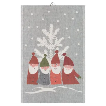 Tomtemöte kitchen towel 40x60 cm - Grey-white - Ekelund Linneväveri