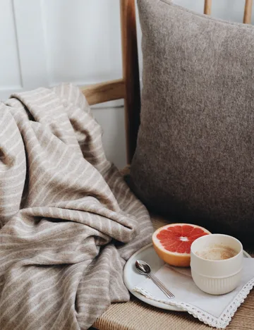 Stripes throw 130x200 cm - Camel - Elvang Denmark