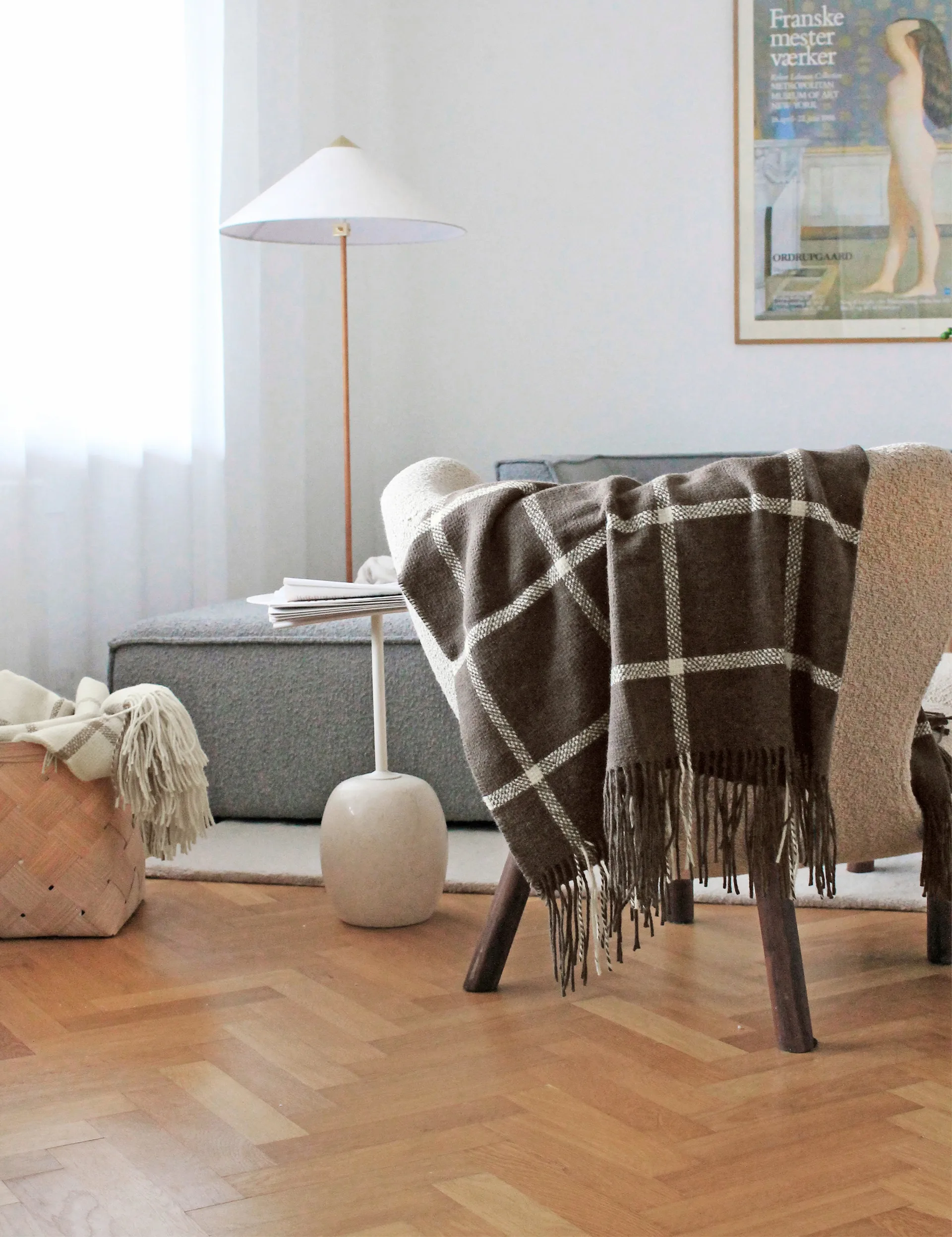 Tartan throw 130x190 cm, Mocca Elvang Denmark